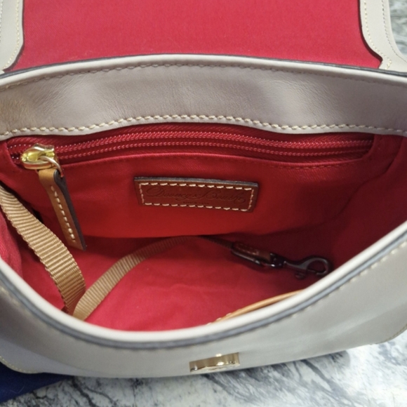 Dooney & Bourke Small Saddle Crossbody Bag, EUC, Oyster - Picture 6 of 9